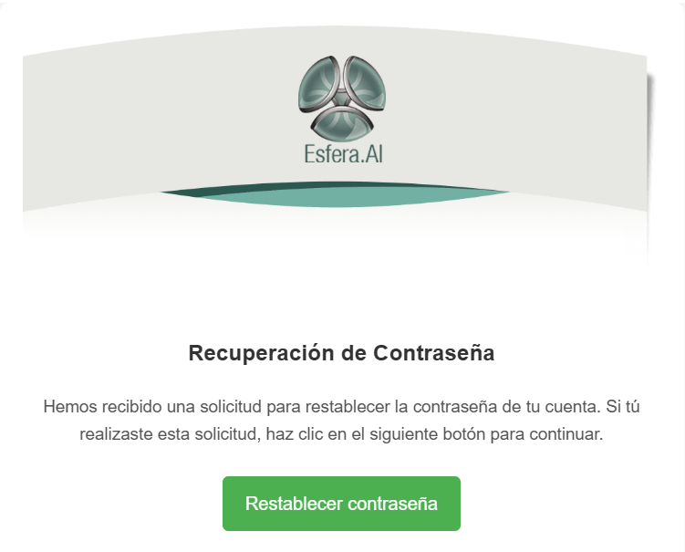 Correo electrónico de recuperación de contraseña